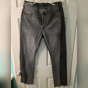 Amazing 2 Tone Spliced Black 501s